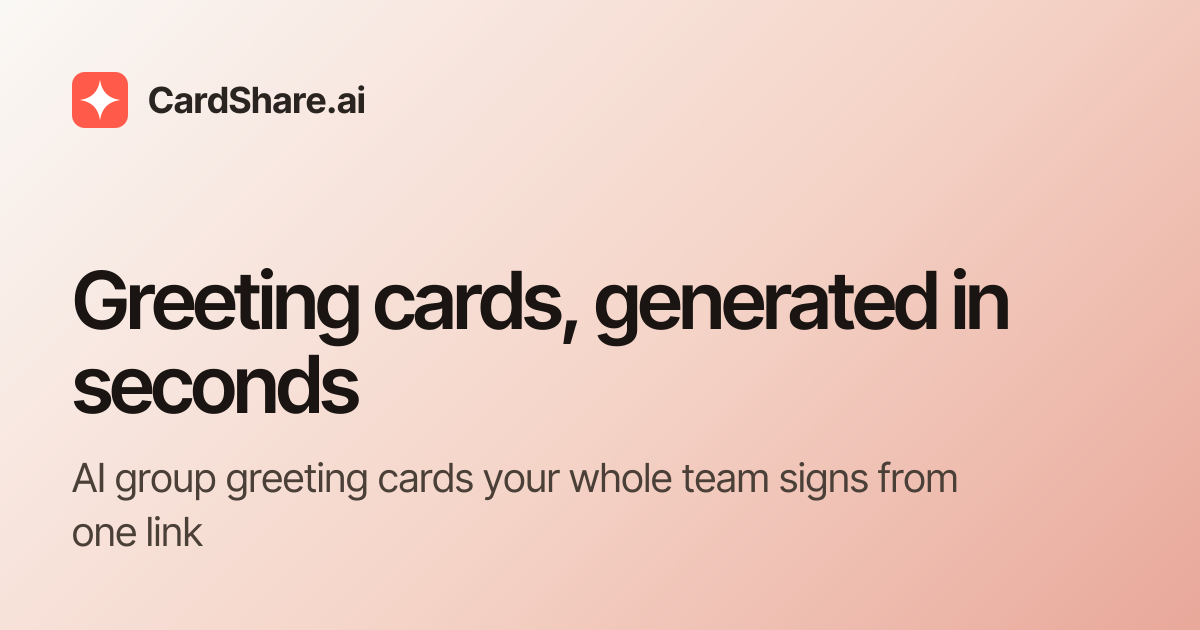 Screenshot of CardShare.ai