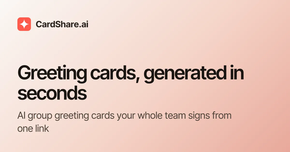 Screenshot of CardShare.ai