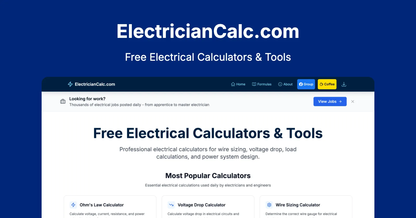 ElectricianCalc 2026 Review - Free NEC Calculators Tested ElectricianCalc 2026 Review - Free NEC Calculators Tested