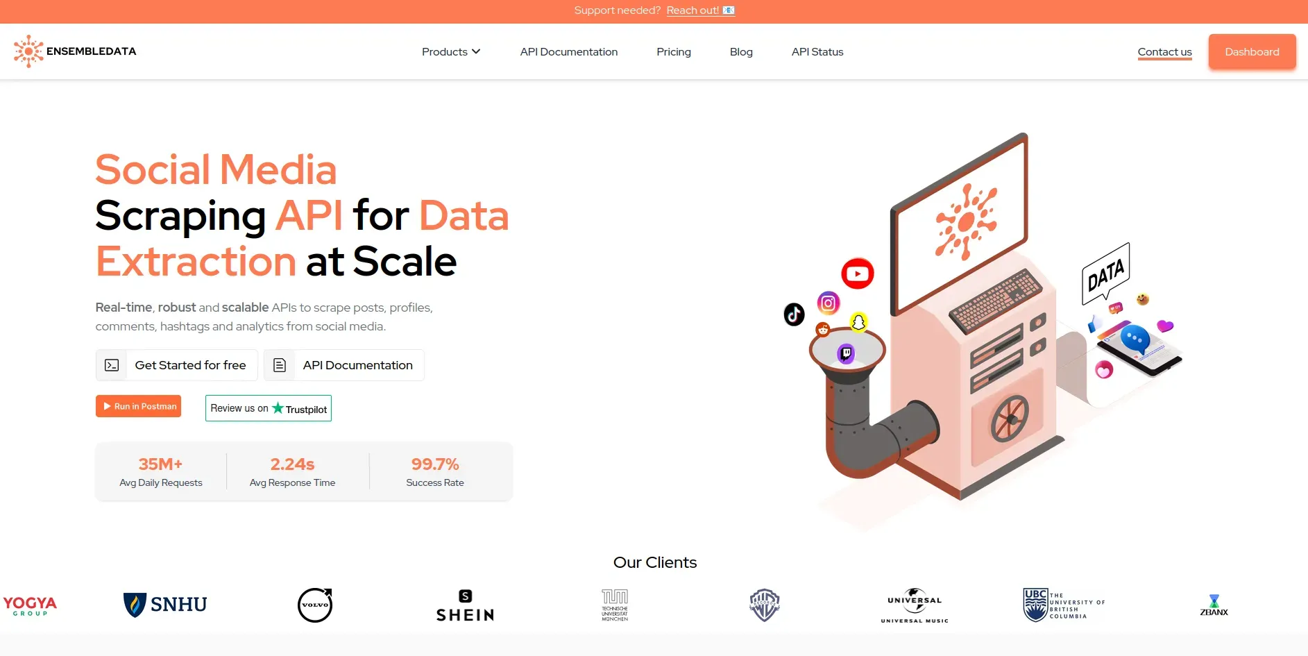 Screenshot of EnsembleData