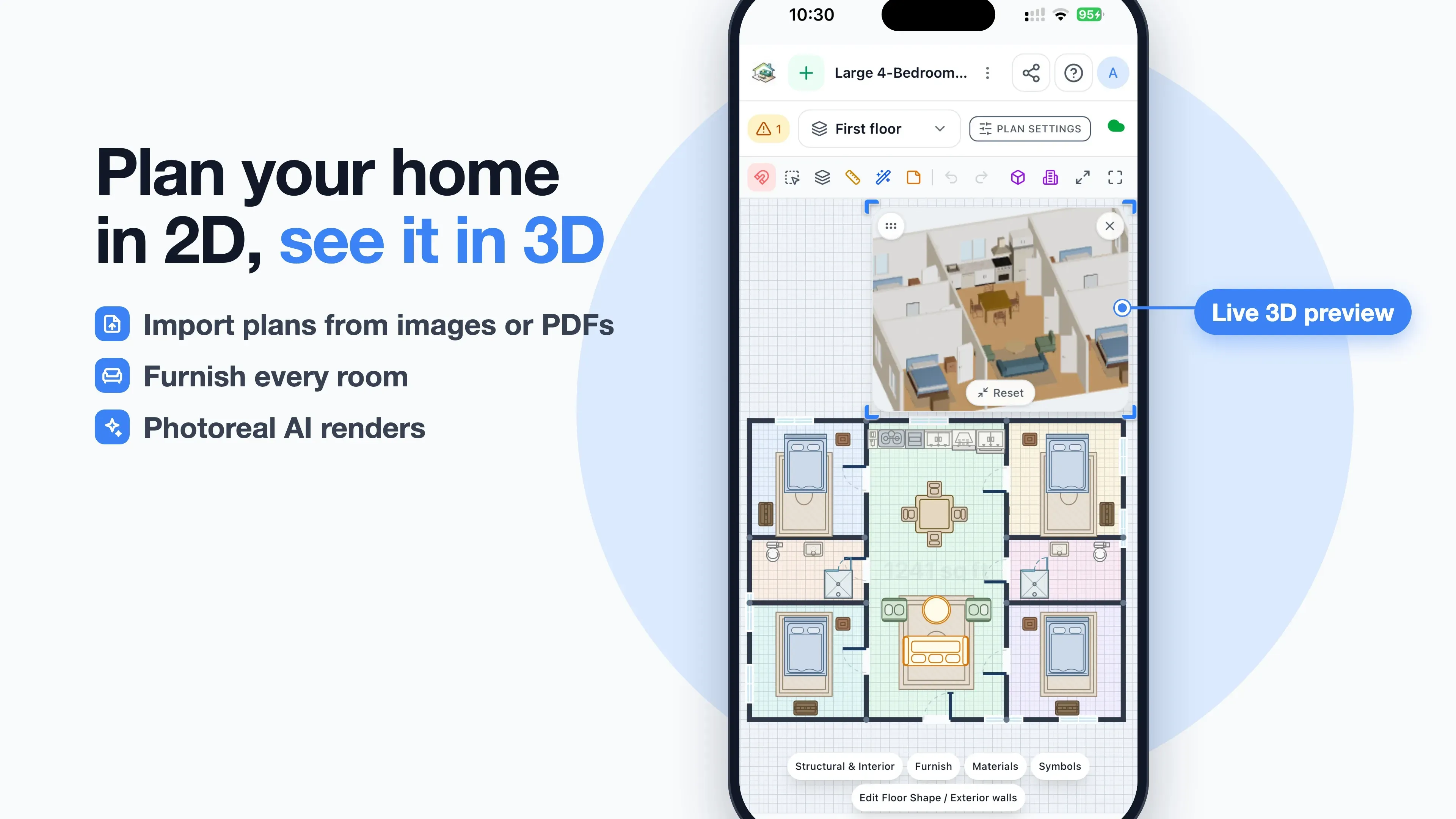 image 1 for RoomSketch3D Floor Planner