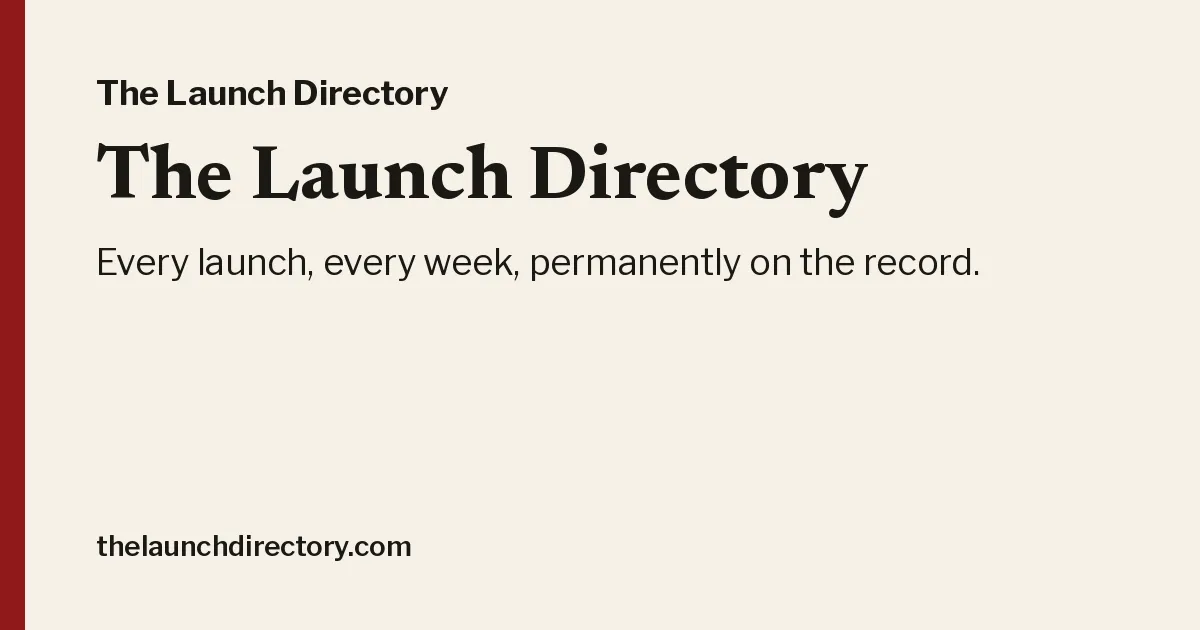 Screenshot of The Launch Directory