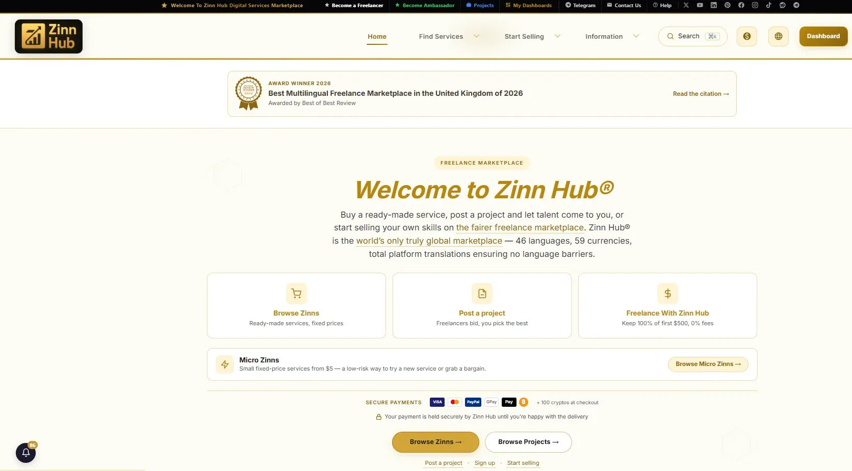 Zinn Hub® Freelance Marketplace