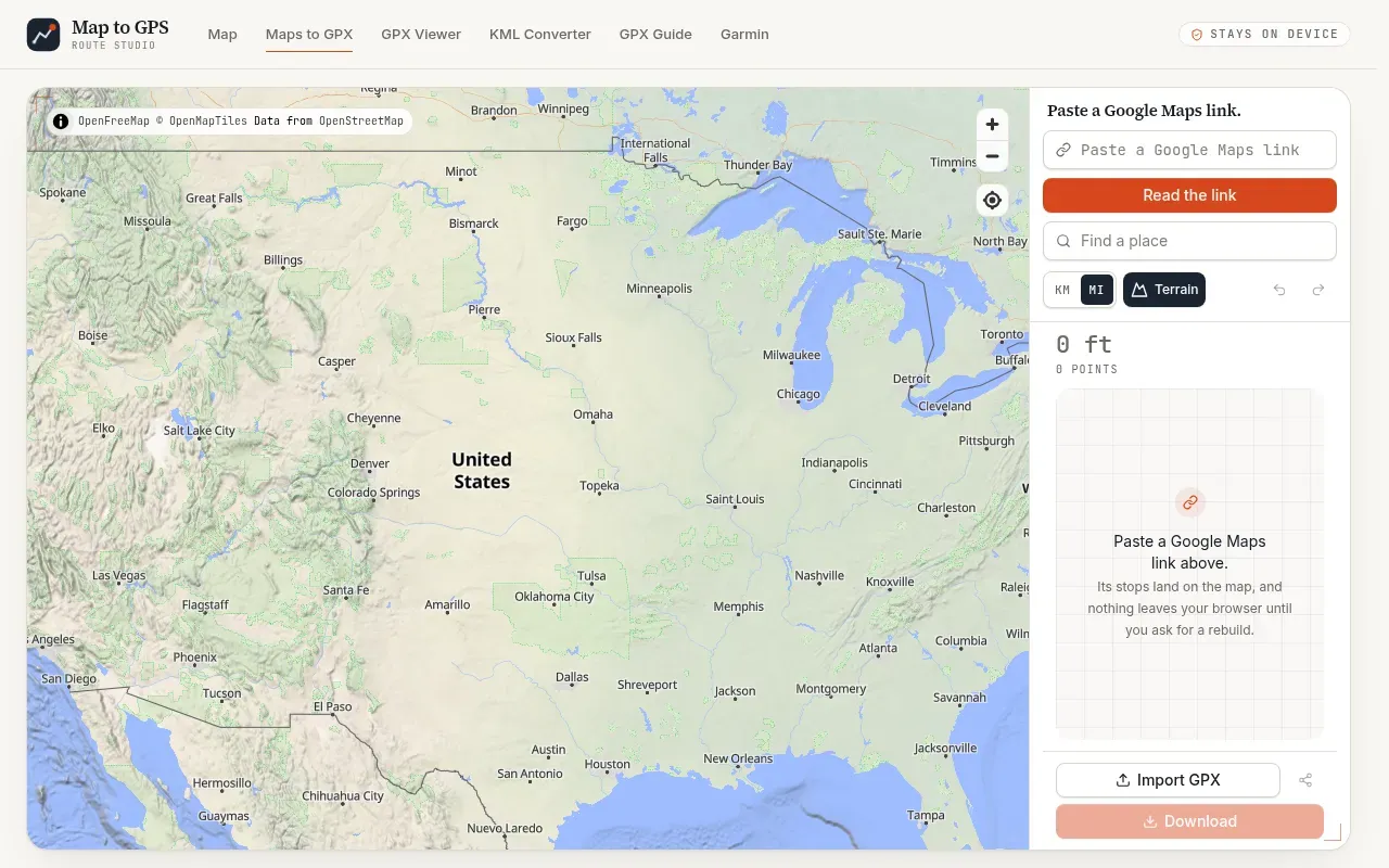 image of Map to GPS