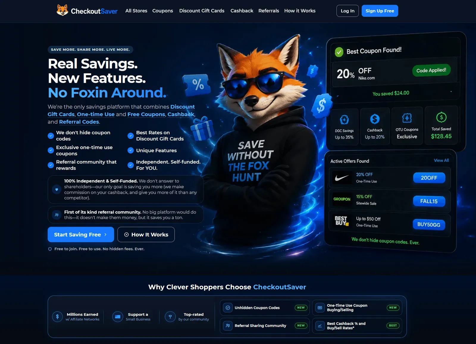 Screenshot of Checkout Saver